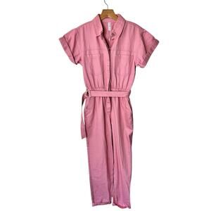 Kivari Brae Boilersuit Jumpsuit Pink100% Cotton Size Small NWT